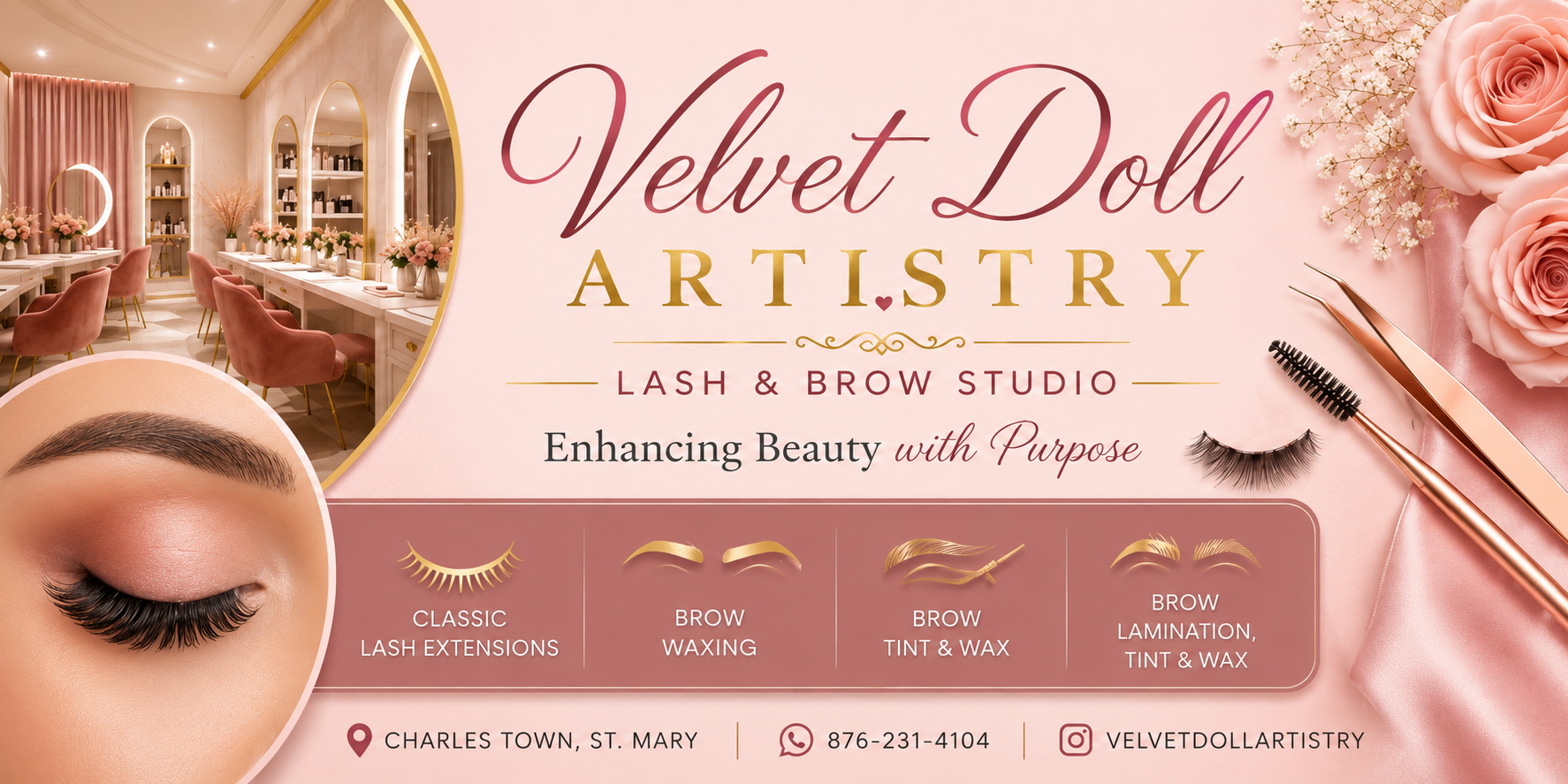 lash and brow beauty closeup